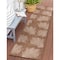 World Rug Gallery Contemporary Palm Leaves Textured Flat Weave Indoor/Outdoor Runner Rug 2'x7' Brown 111BROWN2X7 - alternate 7